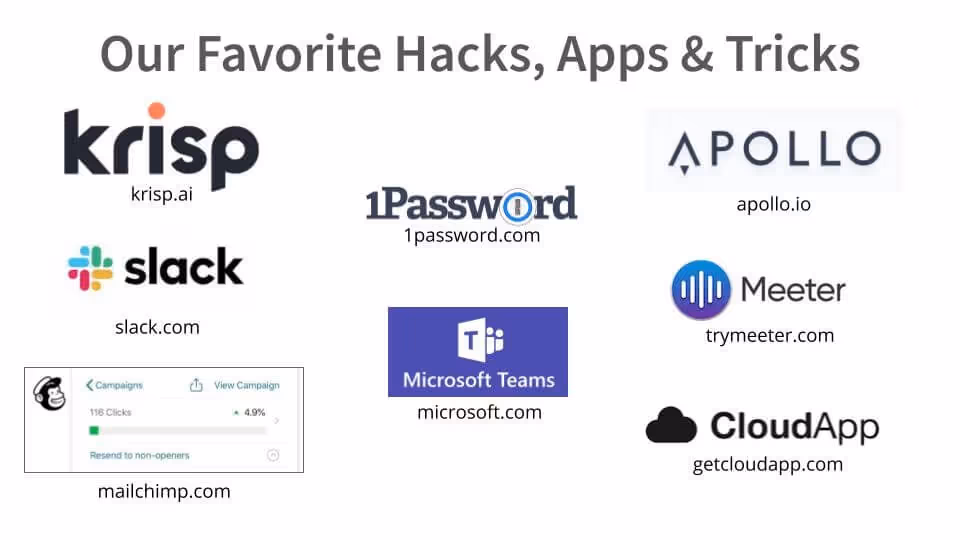 Productivity hacks, apps, and tricks