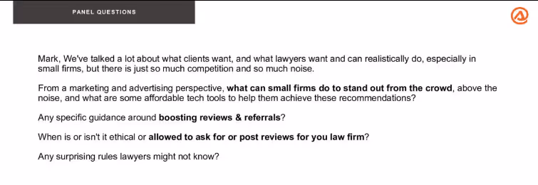 What can small law firms do to stand out from the crowd? How can they boost reviews and referrals?
