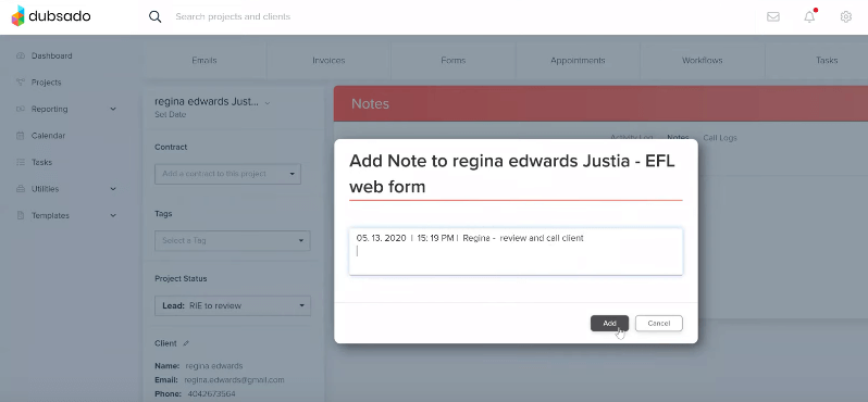 Dubsado Notes