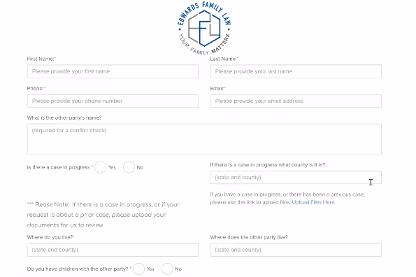 Edwards Family Law intake form