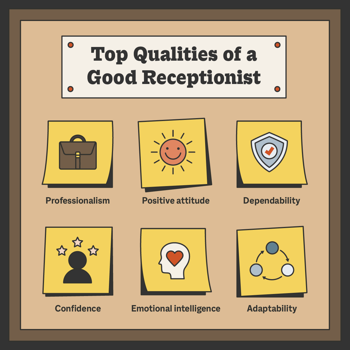 top qualities of a good receptionist