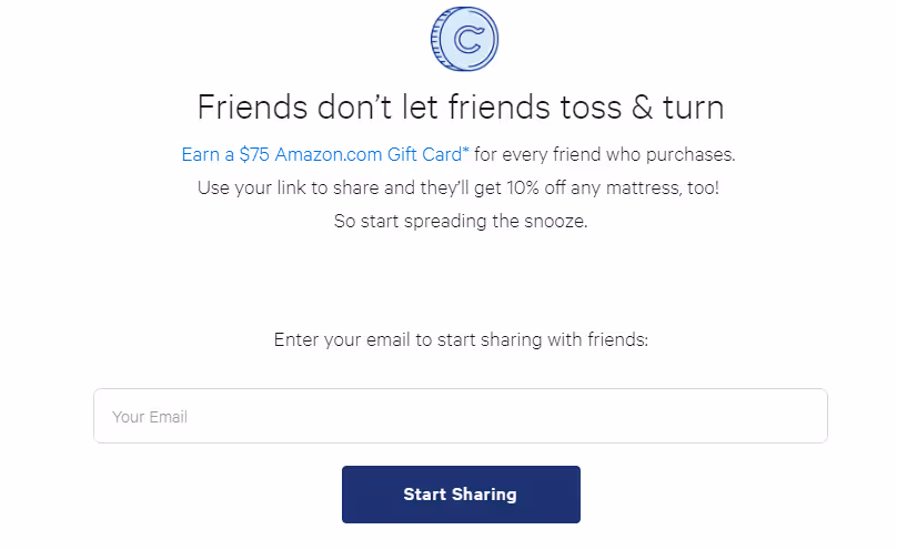 casper referral call to action