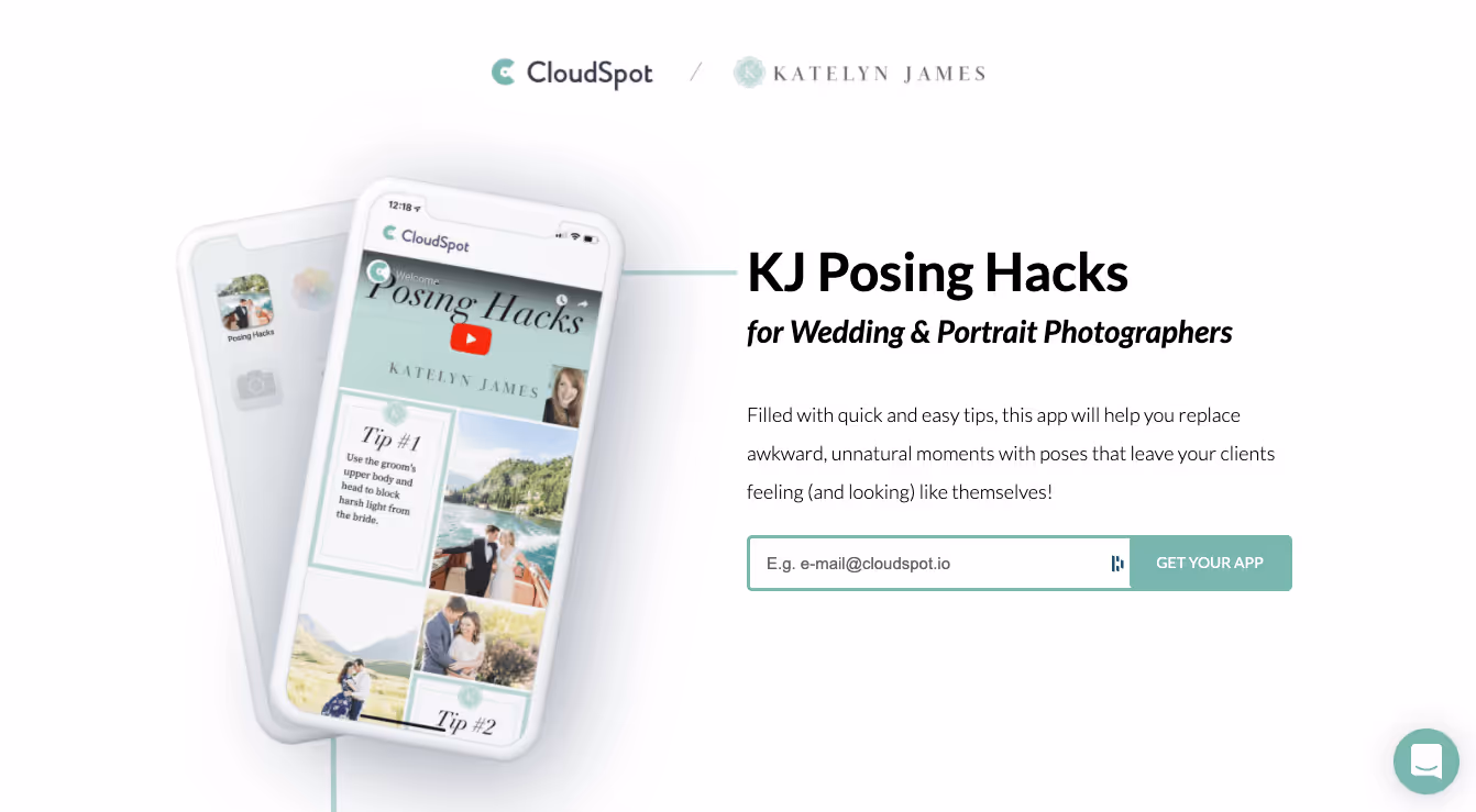 CloudSpot CTA example.