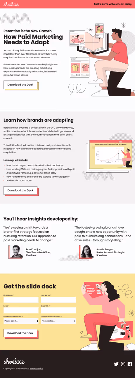 Shoelace CTA example.