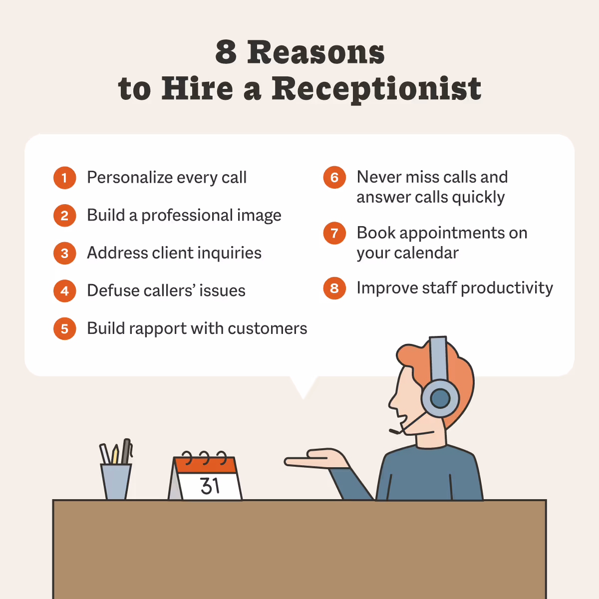 8 reasons to hire a receptionist