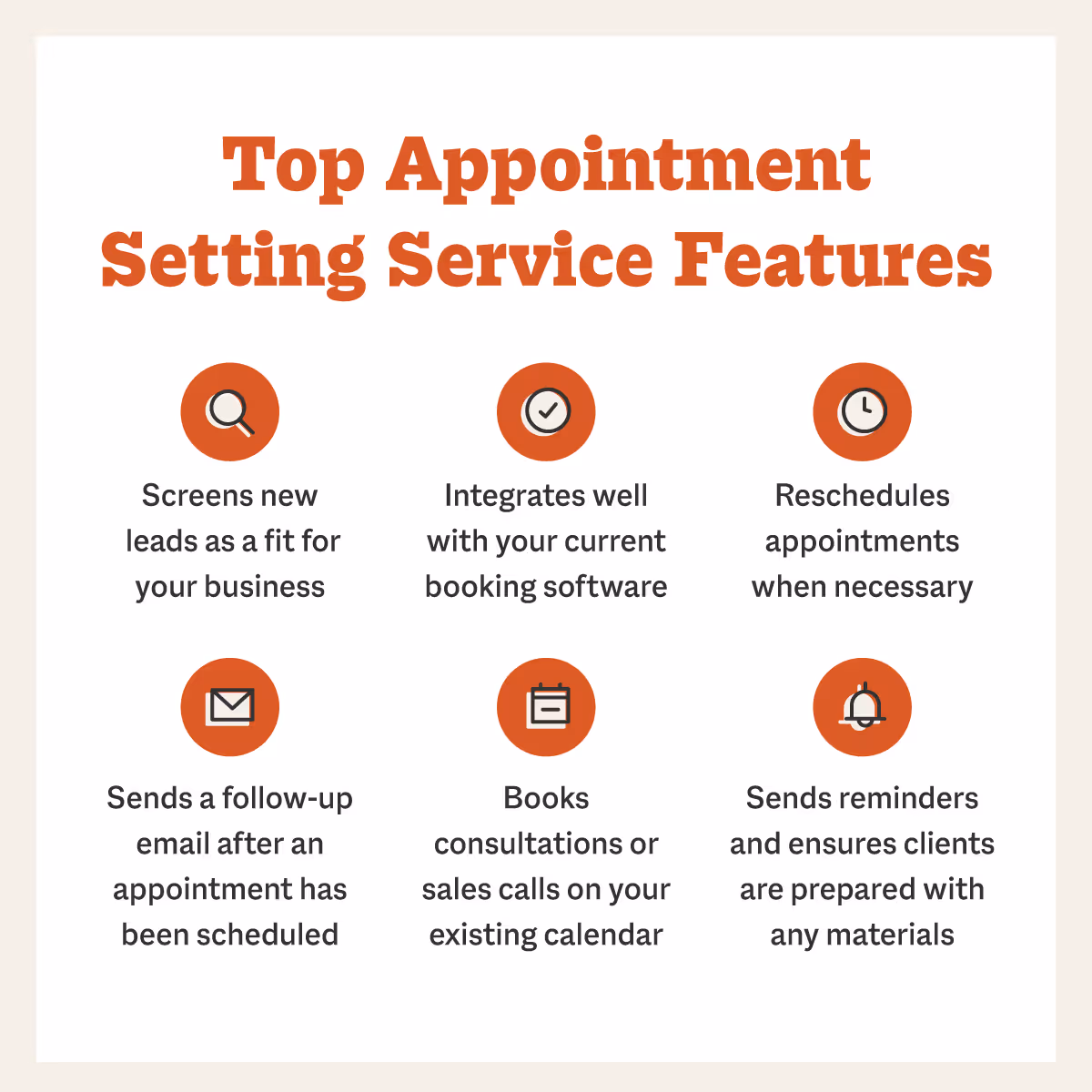 top appointment setting service features