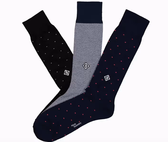 NiceLaundry's monogrammed socks