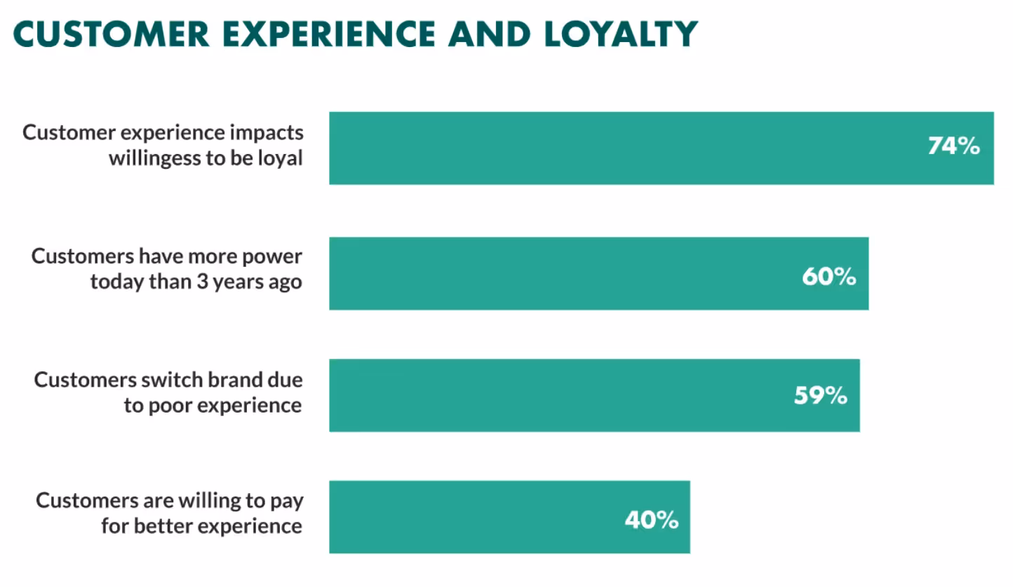 Customer experience and customer loyalty data point