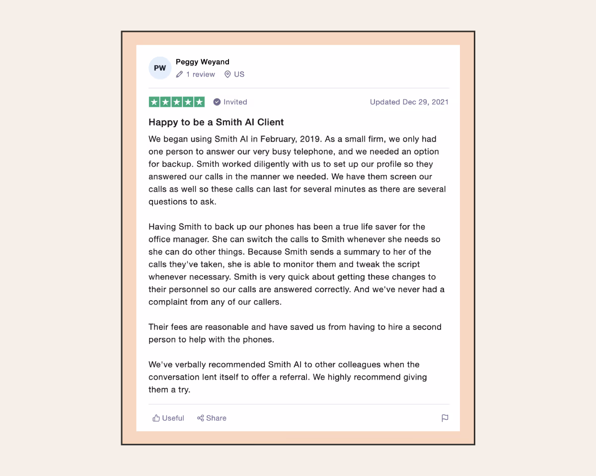 honest and specific details