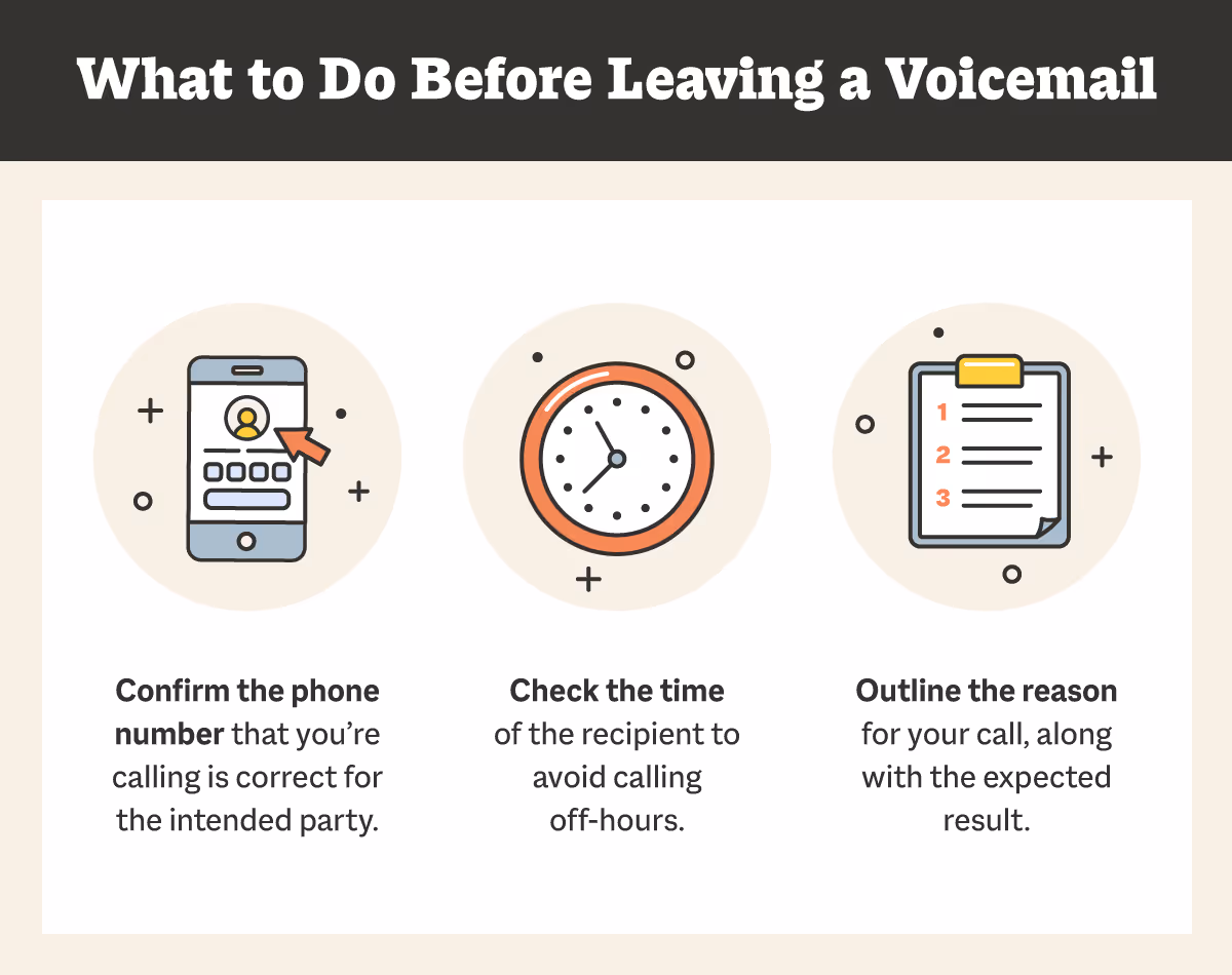 what to do before leaving a voicemail