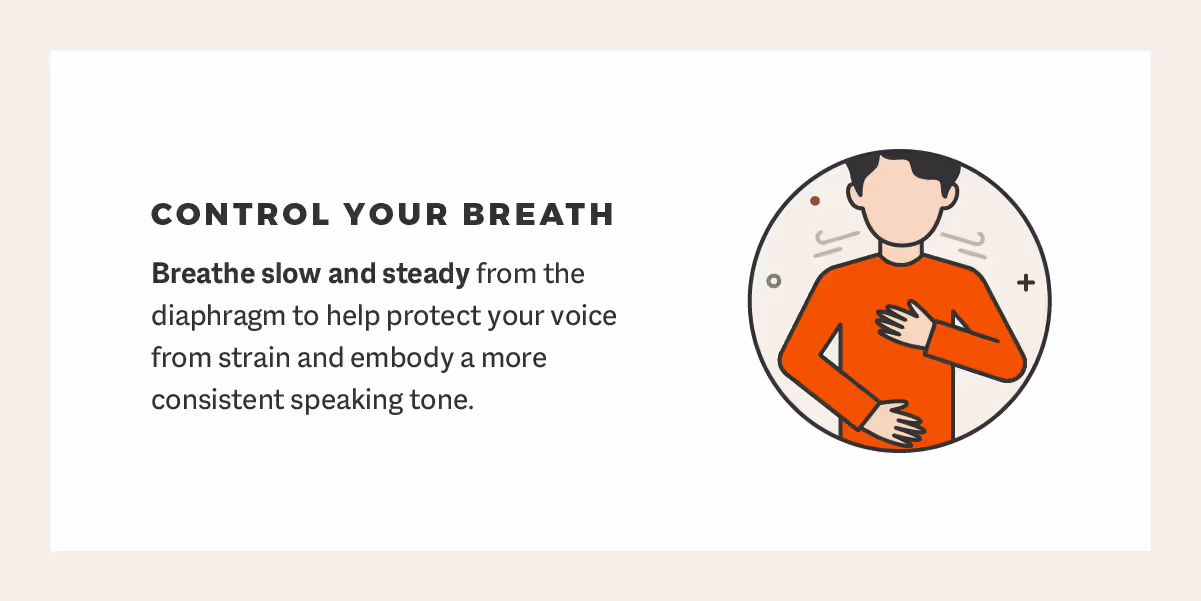 how to control your breath when speaking