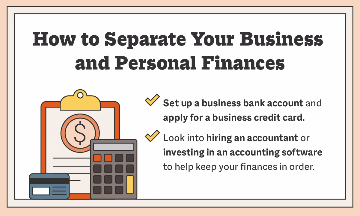 how to separate your business and personal finances
