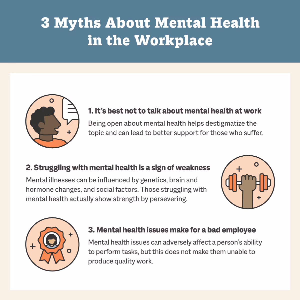 3 mythsabout mental health in the workplace