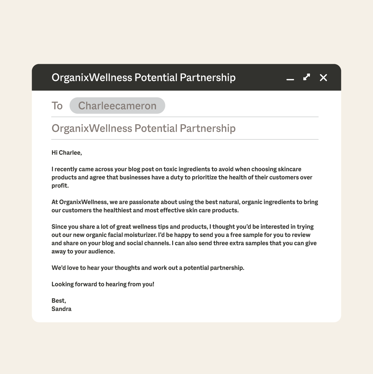 outreach marketing email example