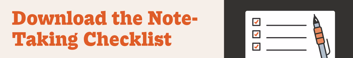 download the note-taking checklist