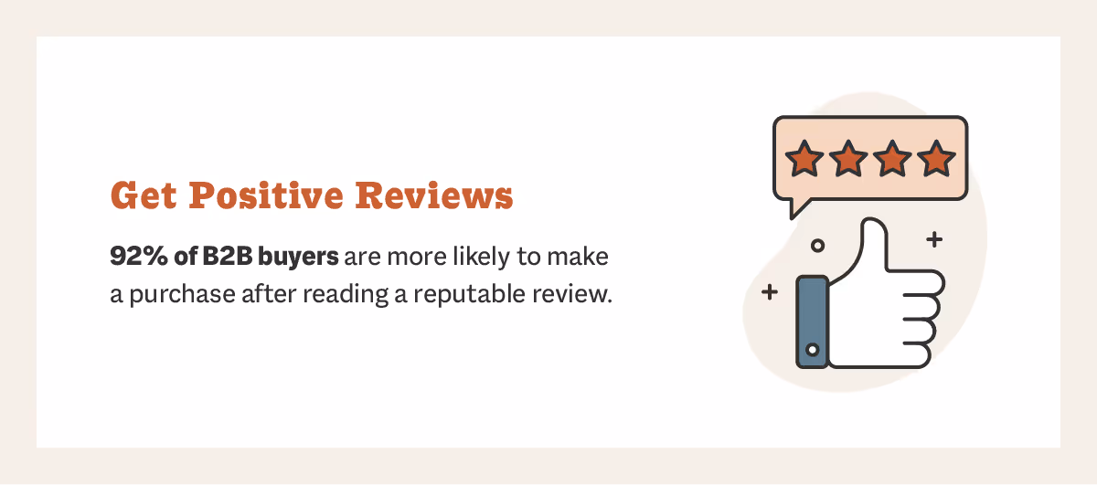 improve online reviews to generate more sales leads