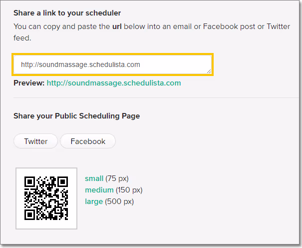 schedulista settings