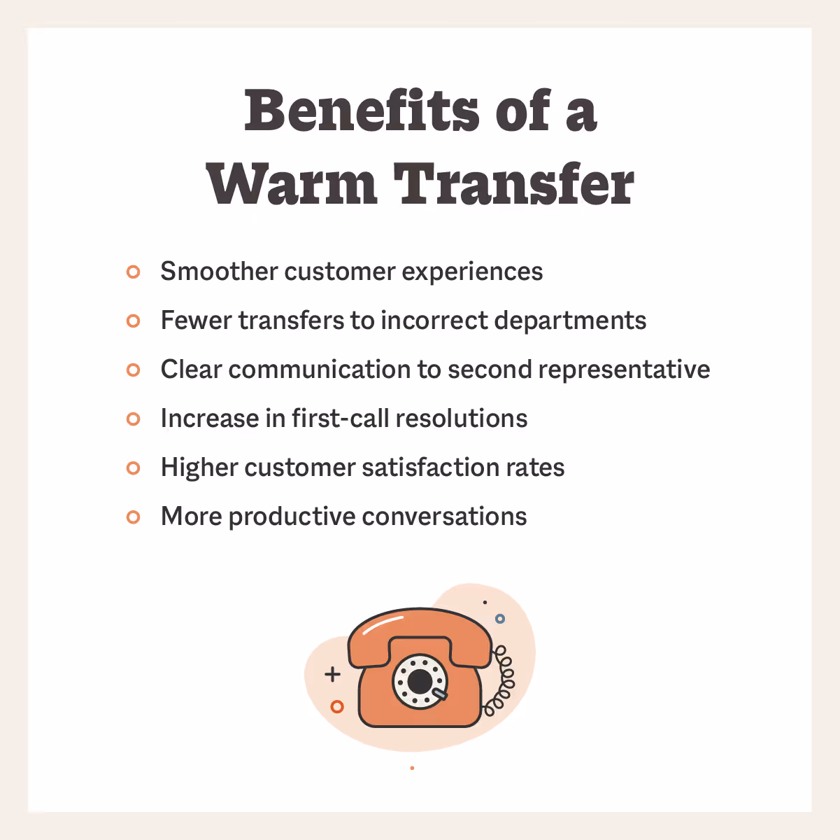 benefits of a warm transfer