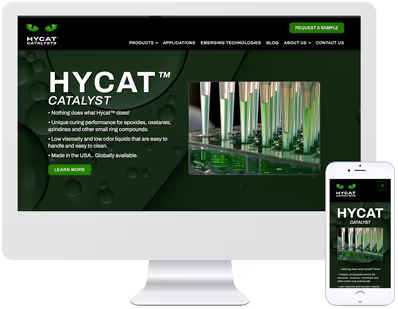 Graphic of Hycat Catalyst mobile-friendly website 