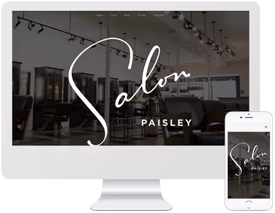 Graphic of Salon Paisley mobile-friendly website 