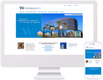 Graphic of Wallace Kuhl mobile-friendly website 
