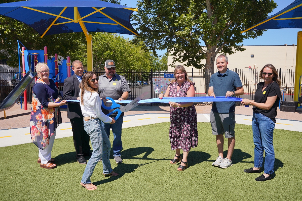 CCHAT Playground ribbon cutting