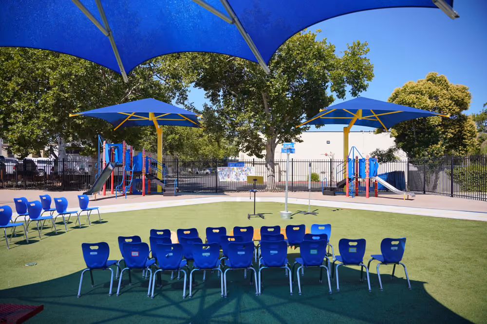 CCHAT playground seating area