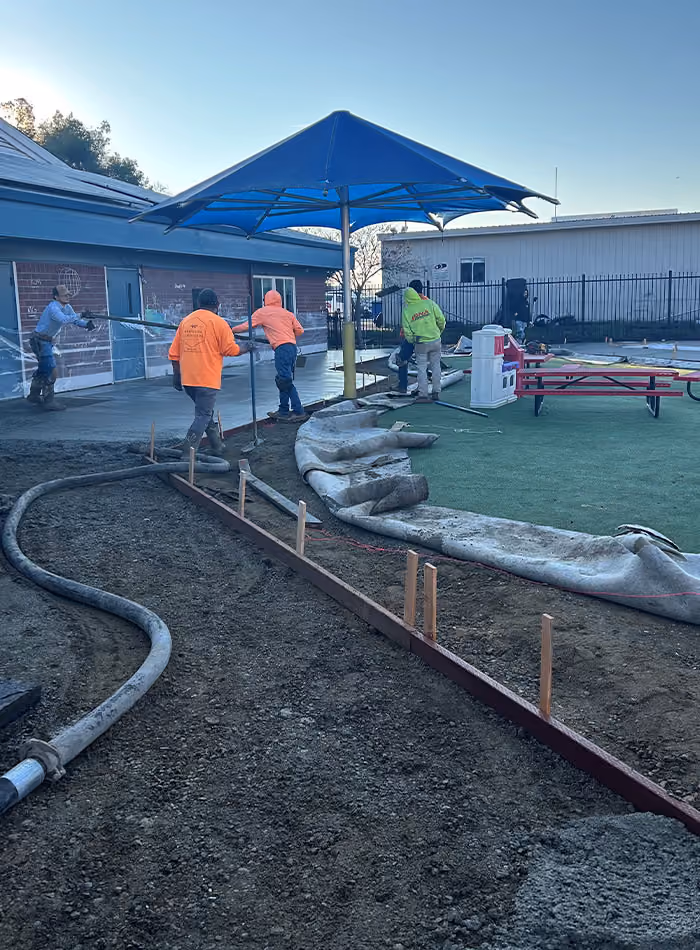 CCHAT Playground cement pour