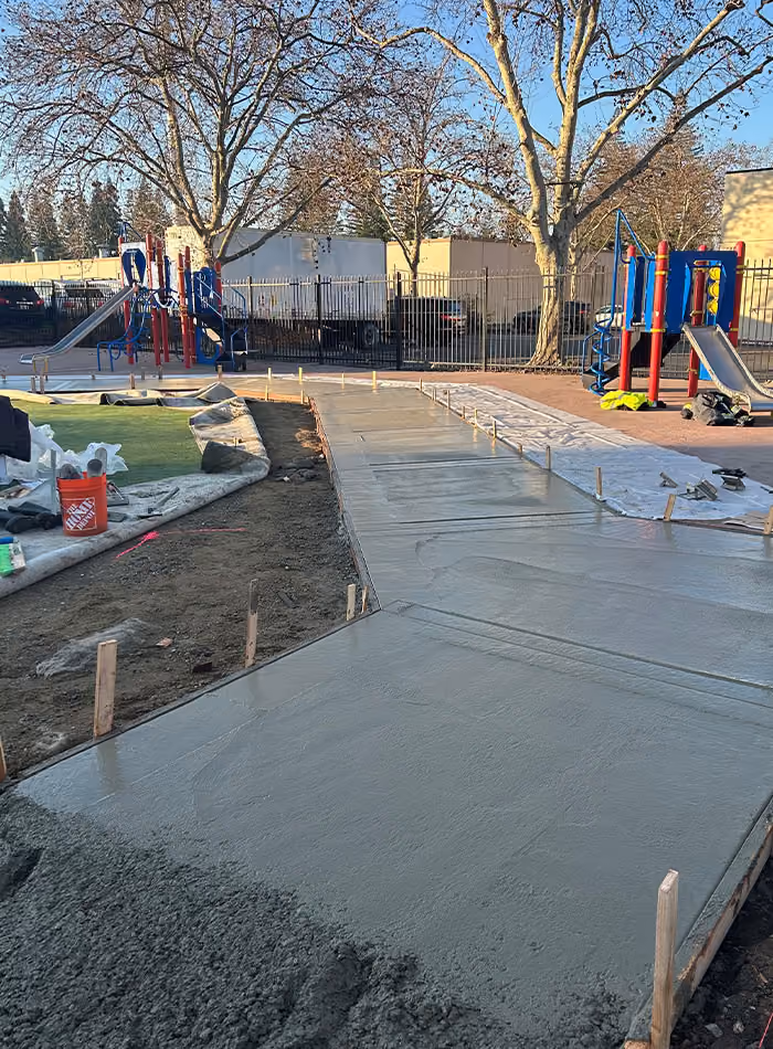 CCHAT Playground cement pour