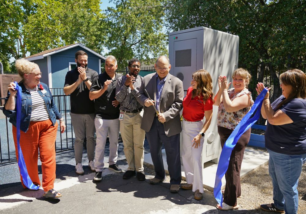 CCHAT ribbon ceremony for solar panels