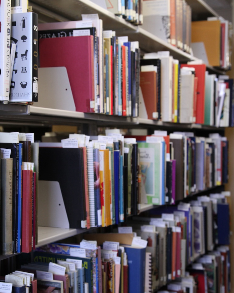 Photo of books on stack shelves