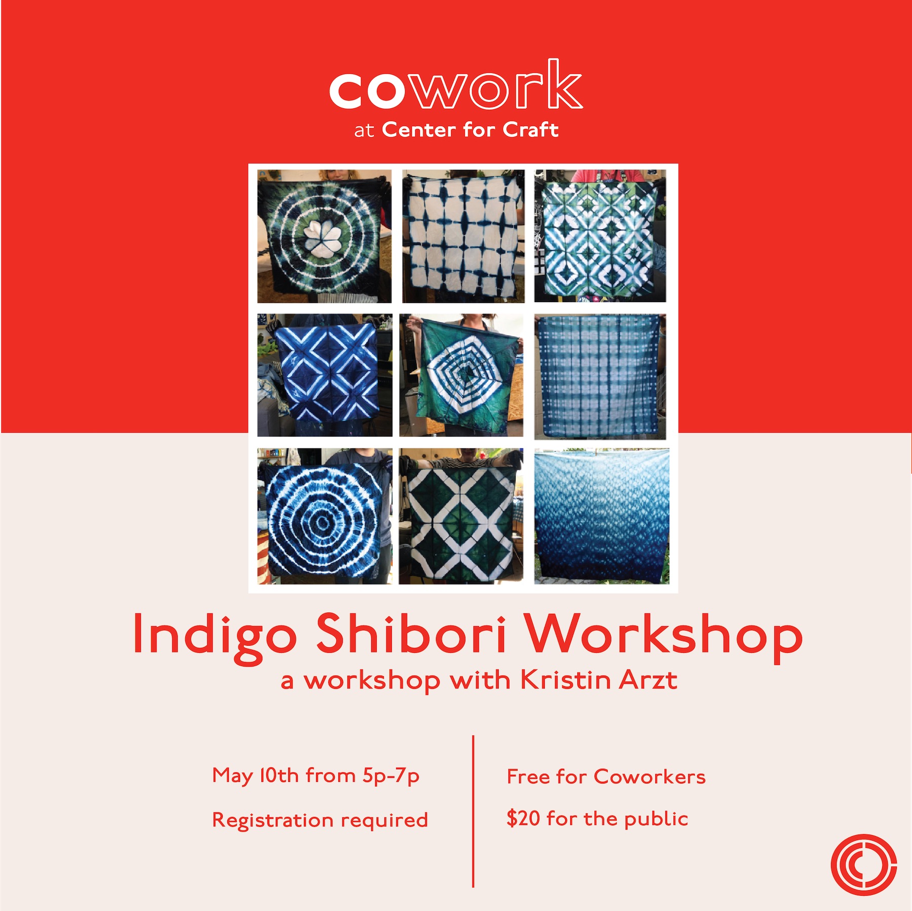 Nine different indigo fabrics