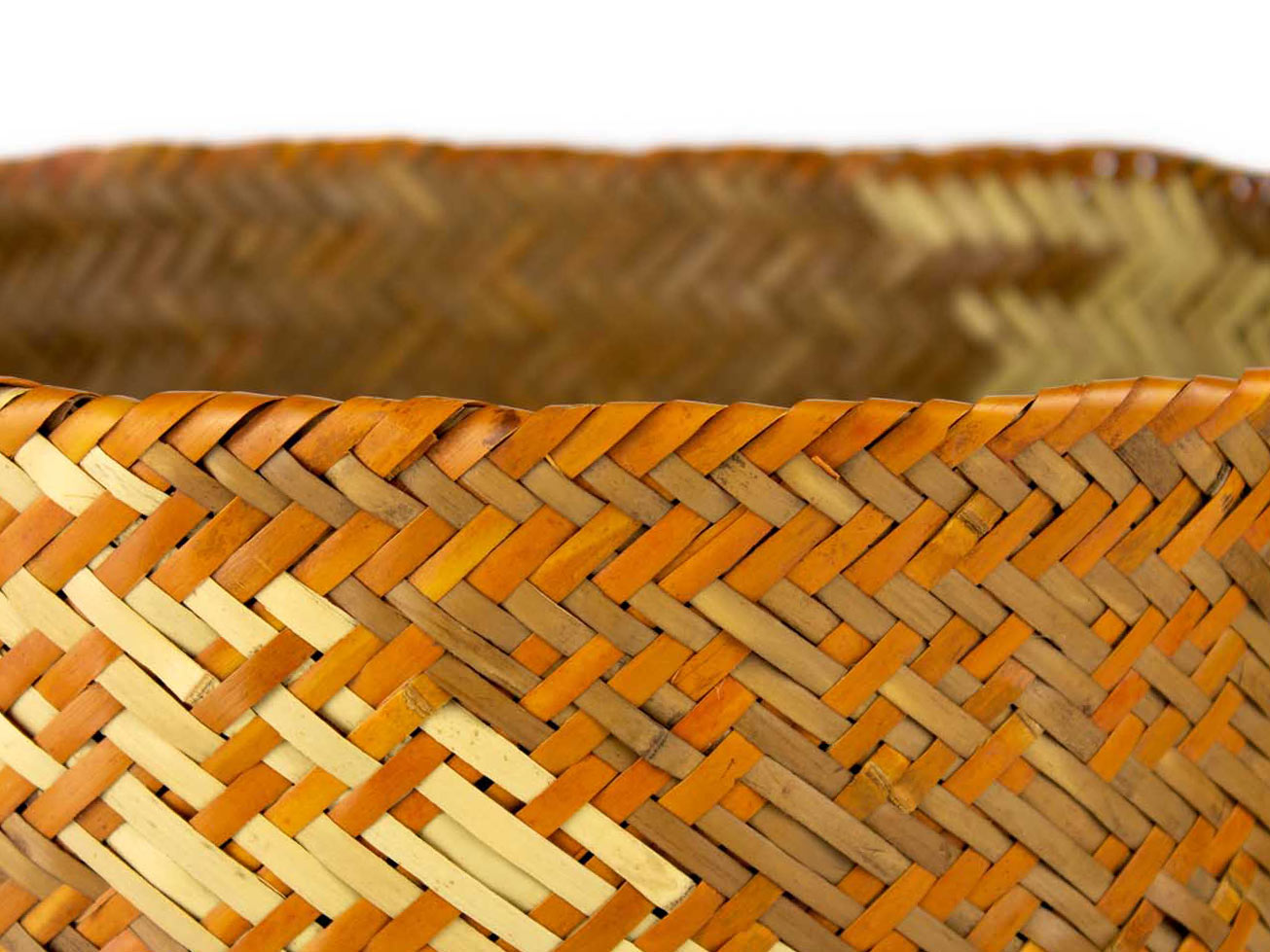 A Cherokee woven mat made of rivercane.