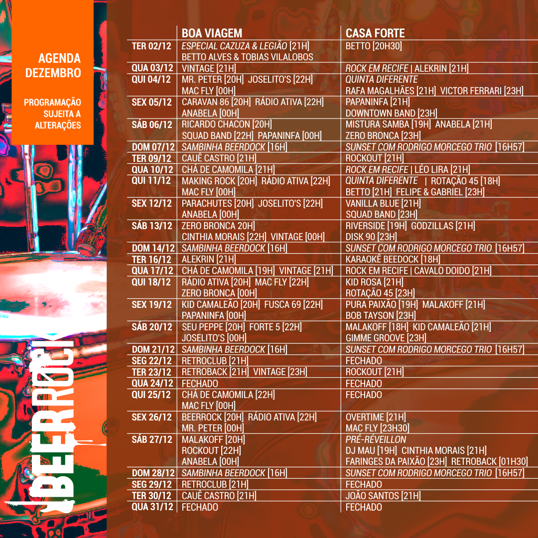 Agenda Dezembro 2025