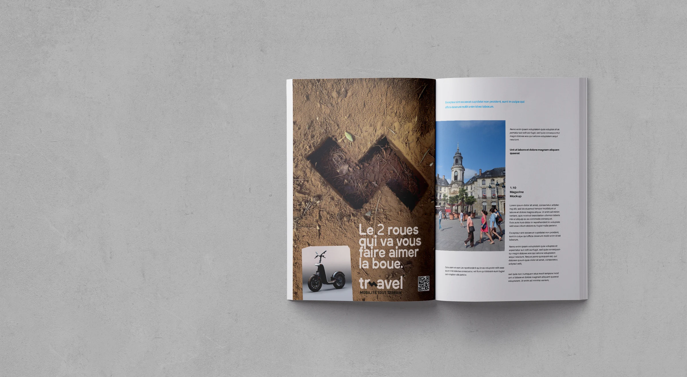 Annonce presse Tr-avel : Le 2 roues qui va vous faire aimer la boue.