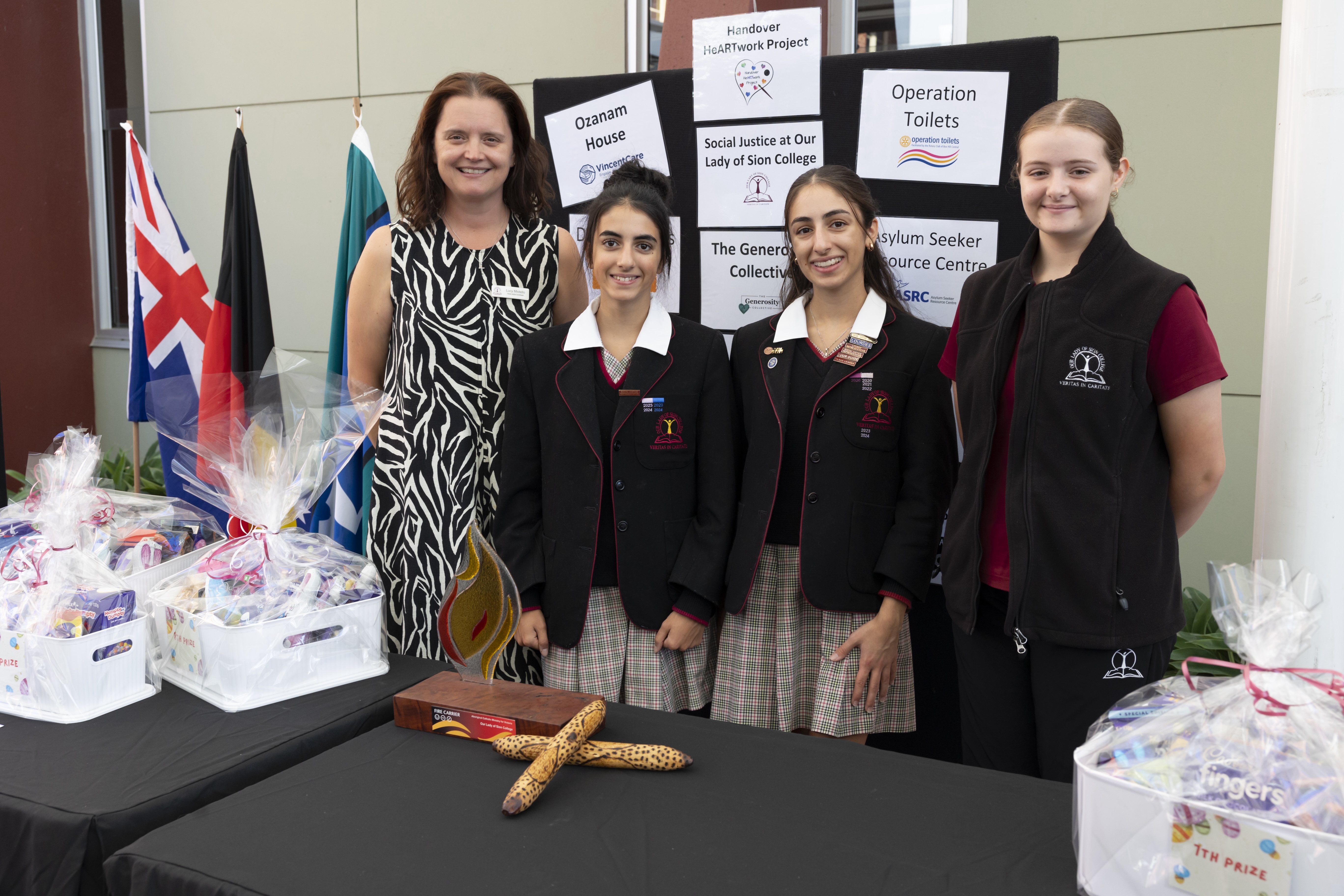 Past students at a reunion