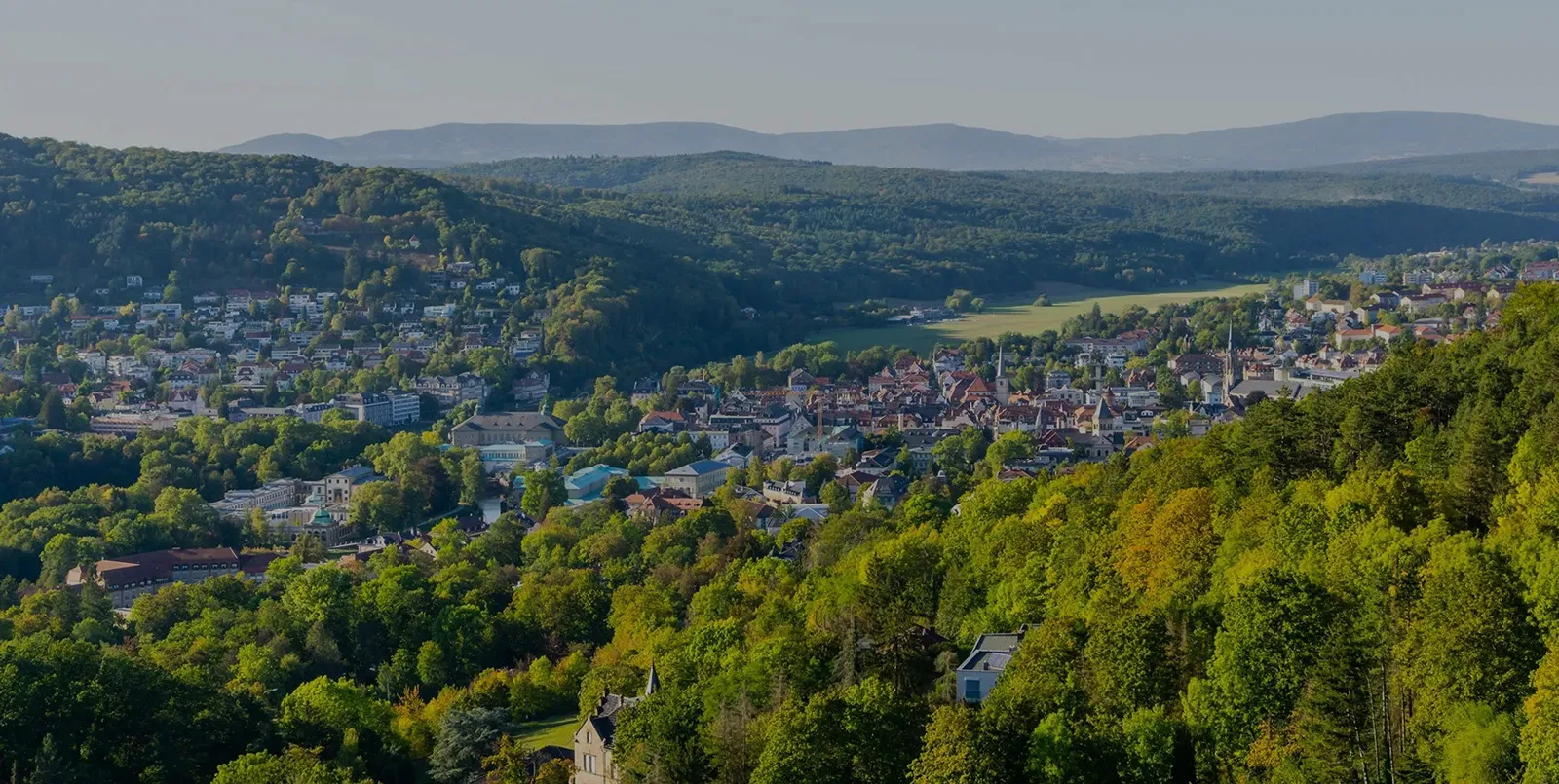 Eine Luftaufnahme von Bad Kissingen