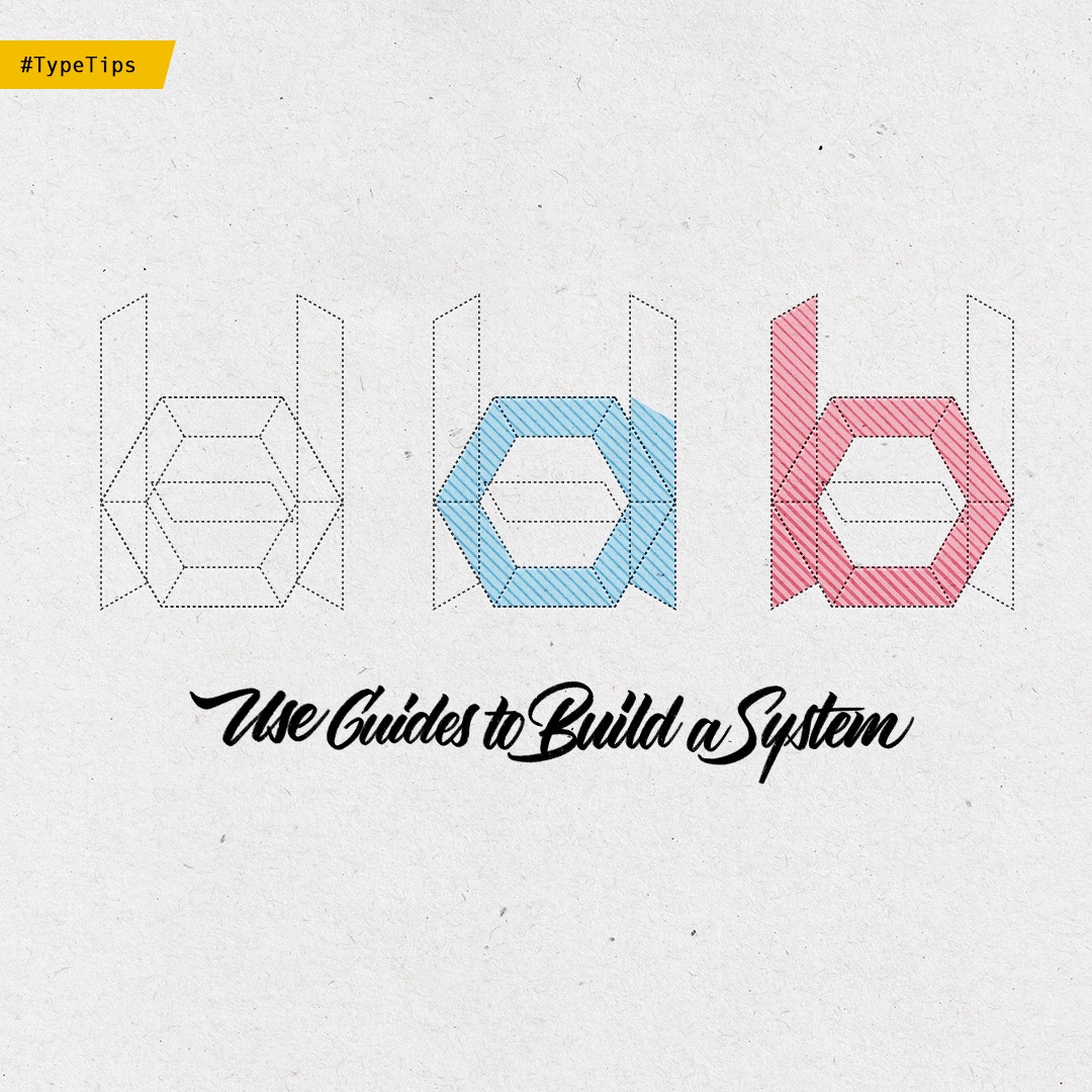 Use guides to build a system for a font