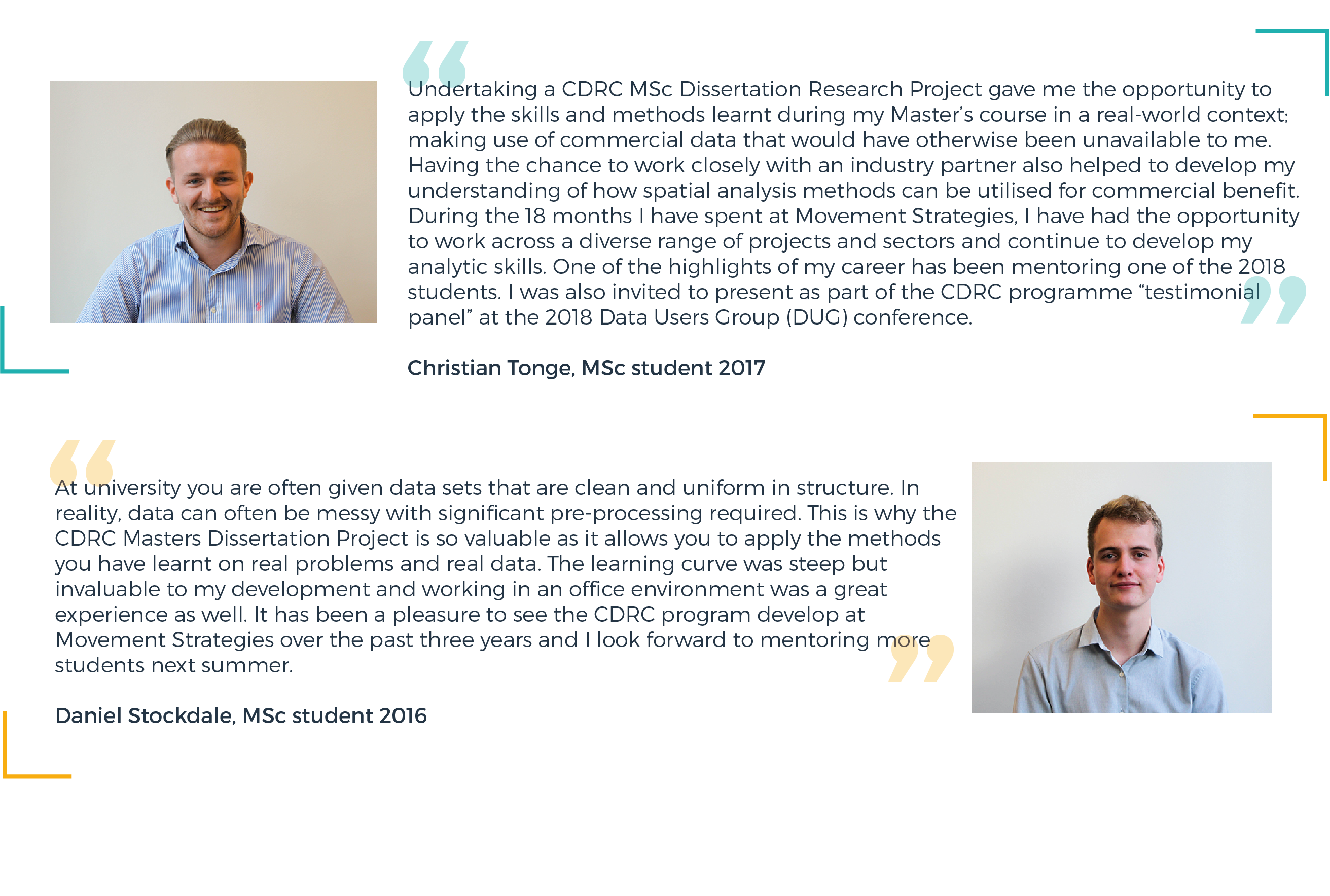 CDRC dissertation programme students quotes