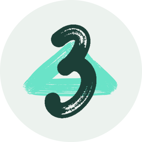 איור אבסטרקטי של המספר 3