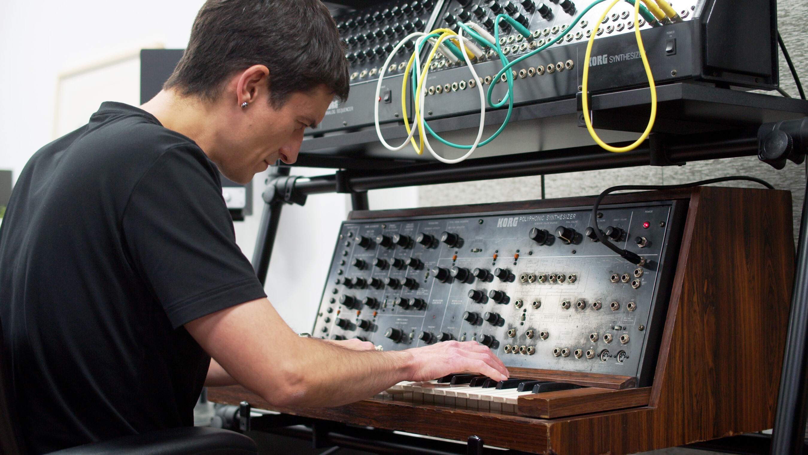 Composer Ricardo Curto in his music studio