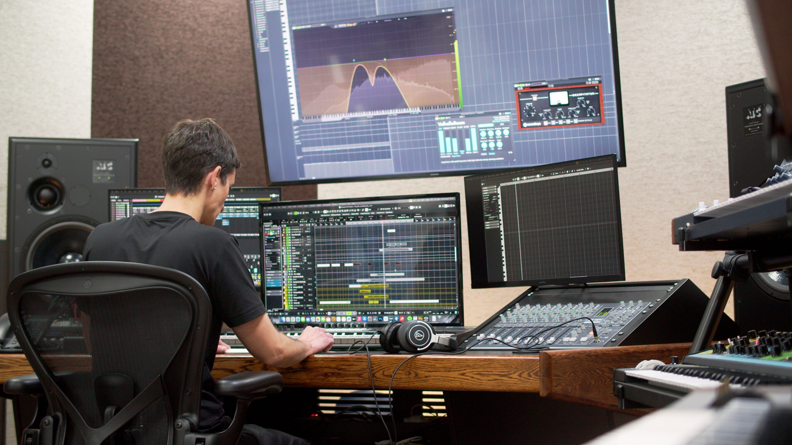 Ricardo Curto at work in his recording studio