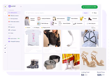 Sell trending products with Spocket