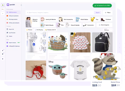 Dropship baby products with Spocket