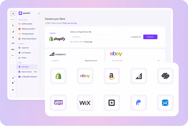Sell on Global eCommerce Platforms with Spocket