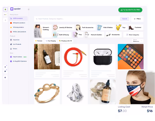 start dropshipping with spocket