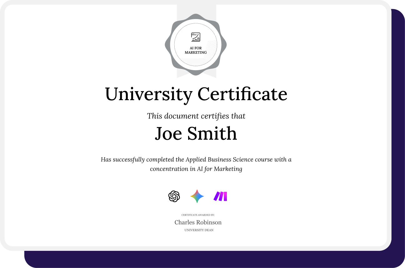 AI for Marketing Certificate
