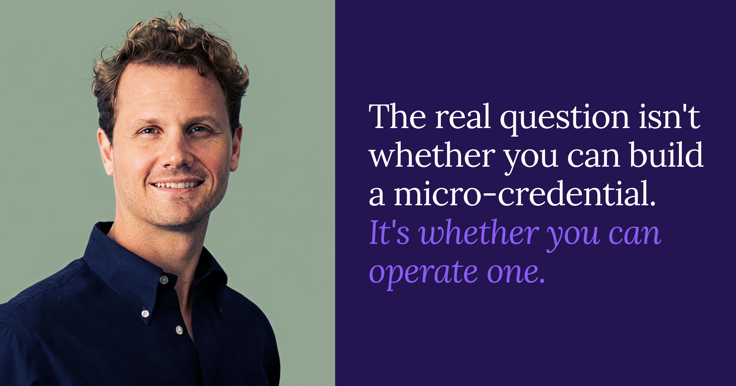 Clayton Dean – Can you operate a micro-credential?