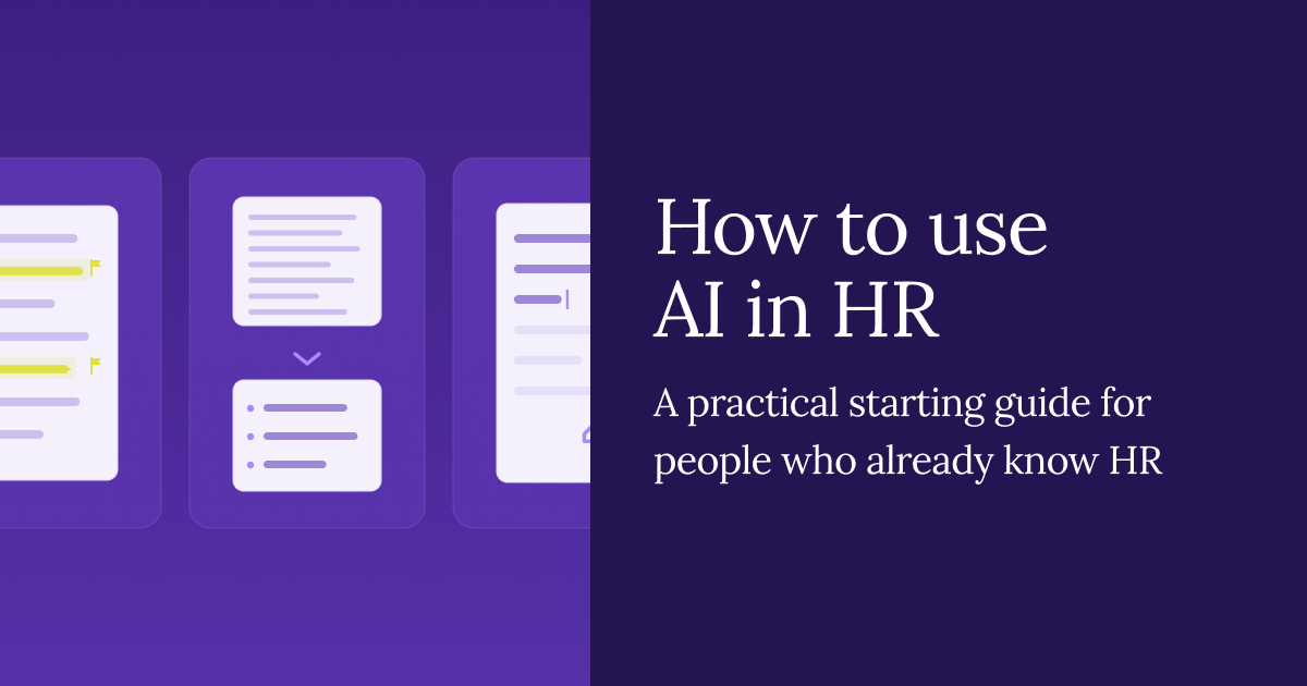 How to use AI in HR: a practical starting guide for people who already know HR