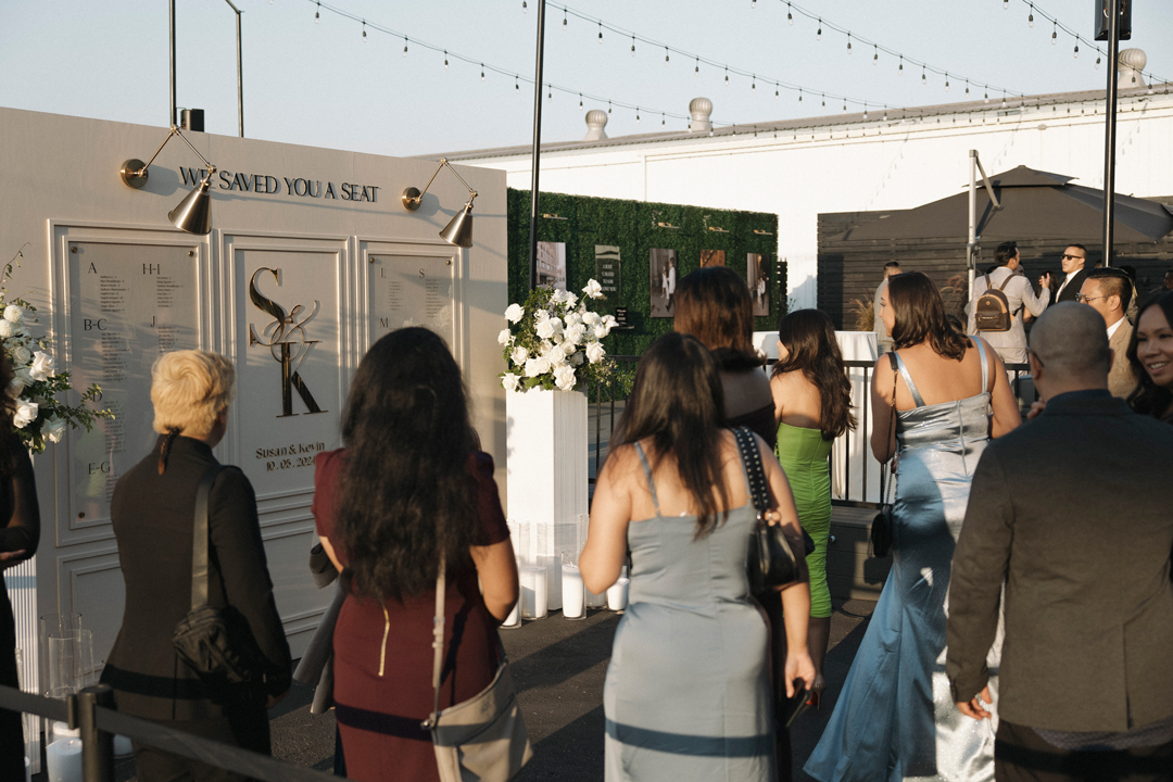 Wedding seating chart.